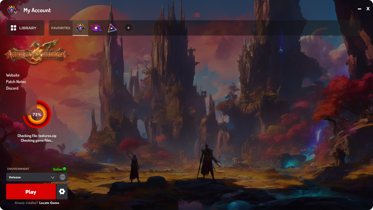 Game Launcher Cloud showcase — example launcher 7