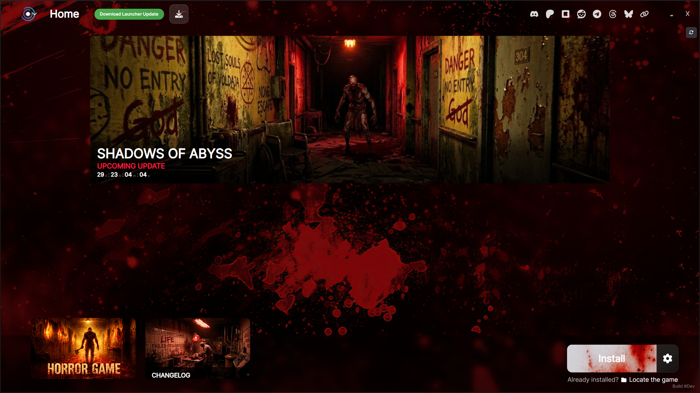 Horror Game launcher preview