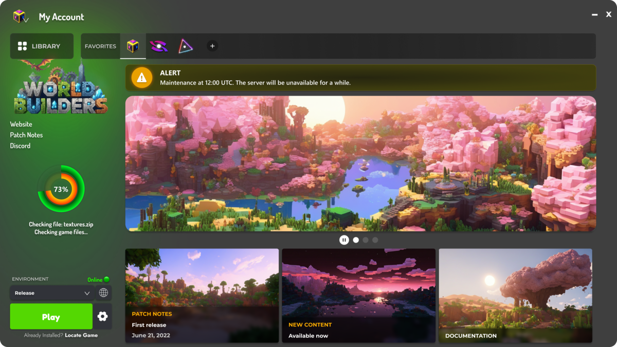 Game Launcher Cloud showcase — example launcher 9